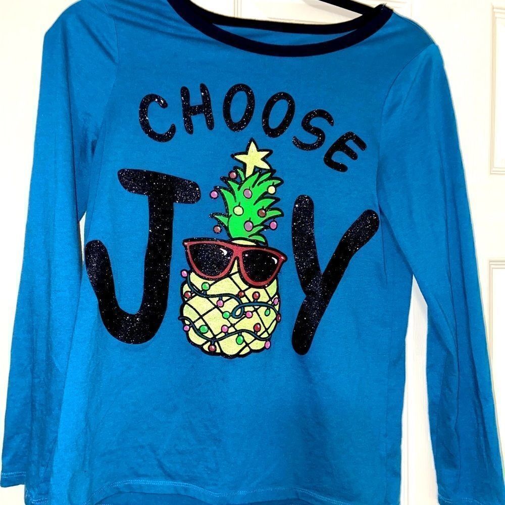 Justice long sleeve glitter top